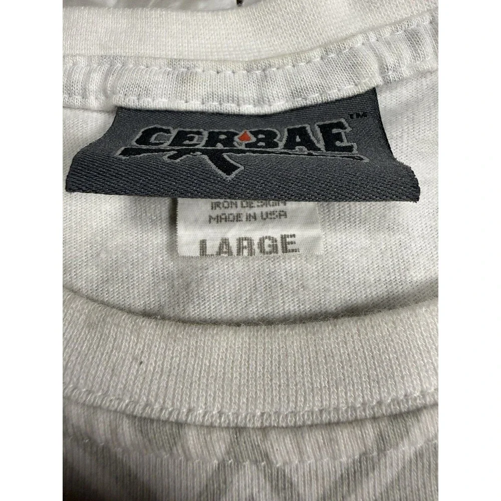 Vintage Cerbae All Over Comic Book Print T Shirt Men’s L